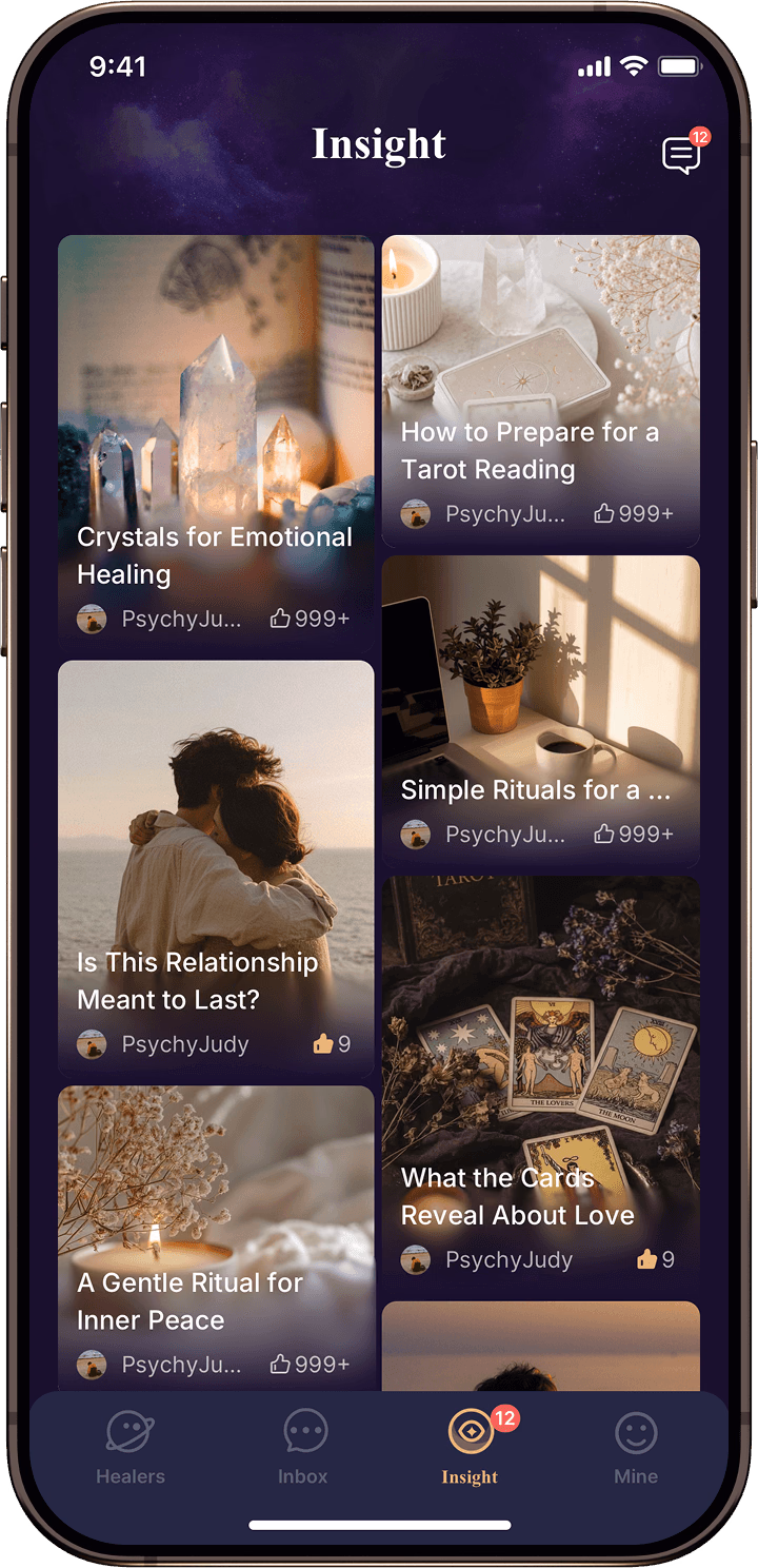 MyHealer Insight app screen